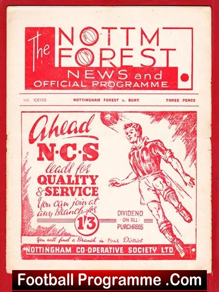 Nottingham Forest v Bury 1949