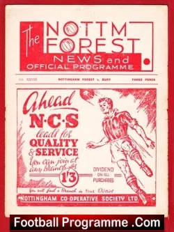 Nottingham Forest v Bury 1949