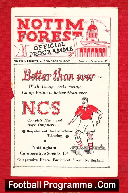 Nottingham Forest v Doncaster Rovers 1951