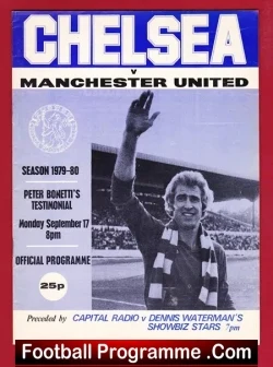 Peter Bonetti Testimonial Benefit Match Chelsea 1979 - football programme