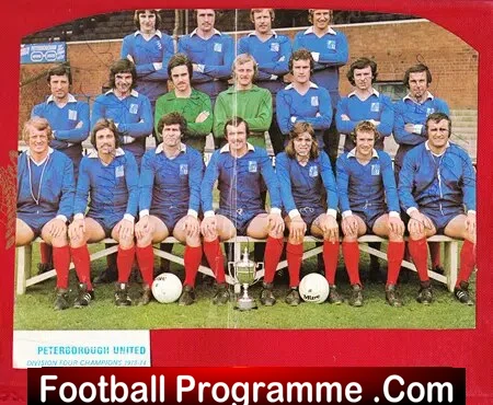 Peterborough United Multi Signed Team Squad Picture 1973