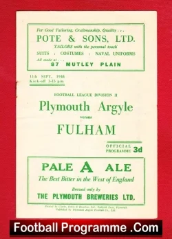 Plymouth Argyle v Fulham 1948