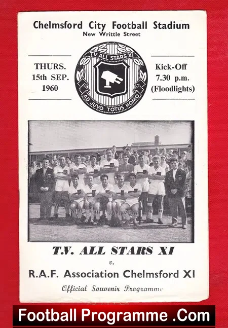 RAF Royal Air Force v TV All Stars 1960 – at Chelmsford City