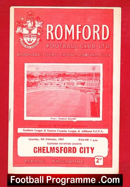 Romford v Chelmsford City 1963 – Southern League