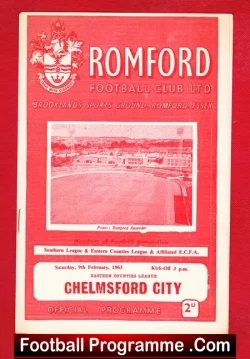 Romford v Chelmsford City 1963 – Southern League