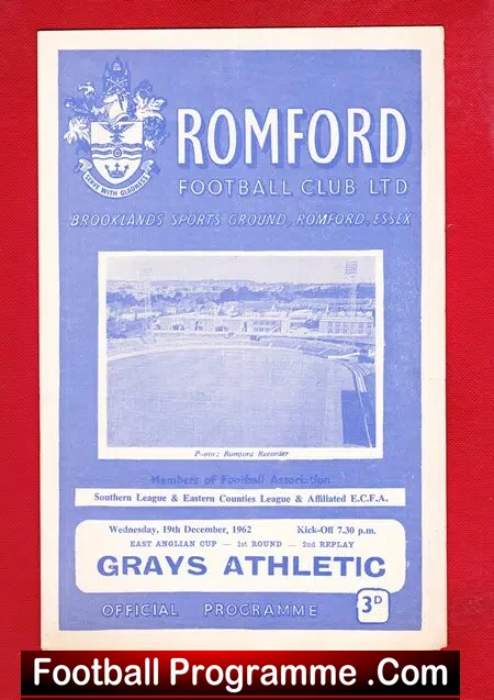Romford v Grays Athletic 1962 - East Anglia Cup Replay