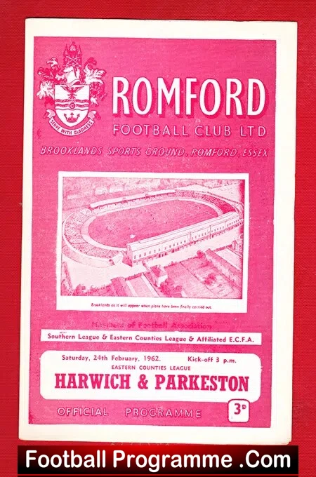 Romford v Harwich Parkeston 1962 – Eastern Counties League