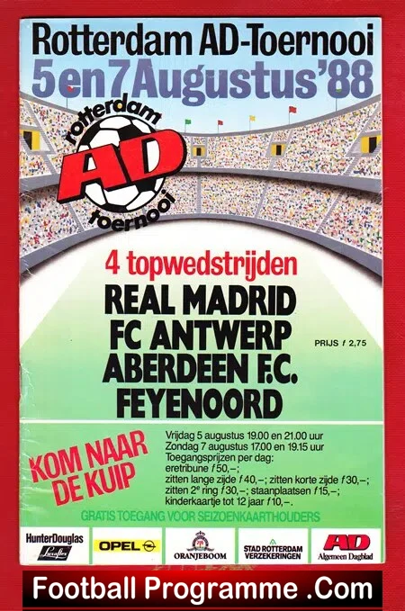Rotterdam Amsterdam Football Tournament 1988 – Aberdeen