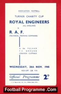 Royal Engineers v Royal Air Force RAF 1945 Craven Cottage Fulham