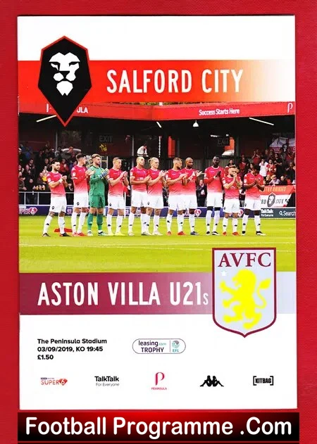Salford City v Aston Villa 2019 – Under 21 – U21