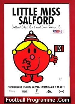 Salford City v Forest Green Rovers 2019 - football programme
