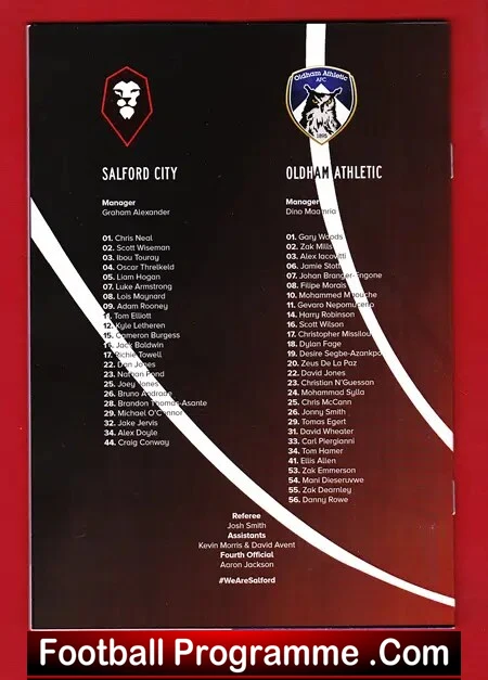 Salford City v Oldham Athletic 2020