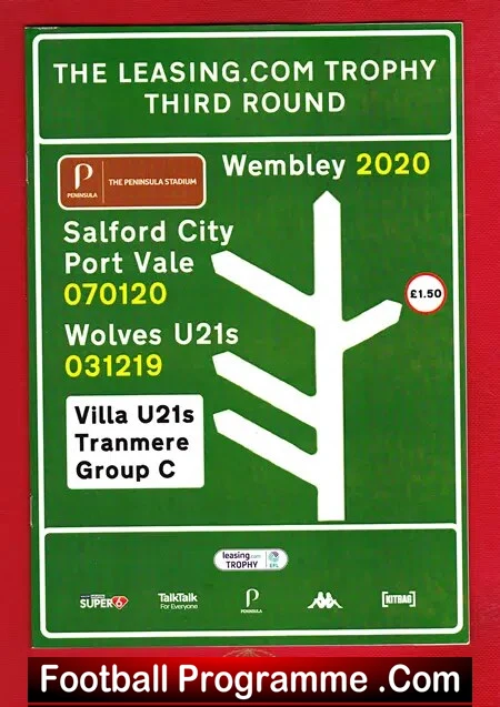 Salford City v Port Vale 2020 – League Cup + Wolves + Villa