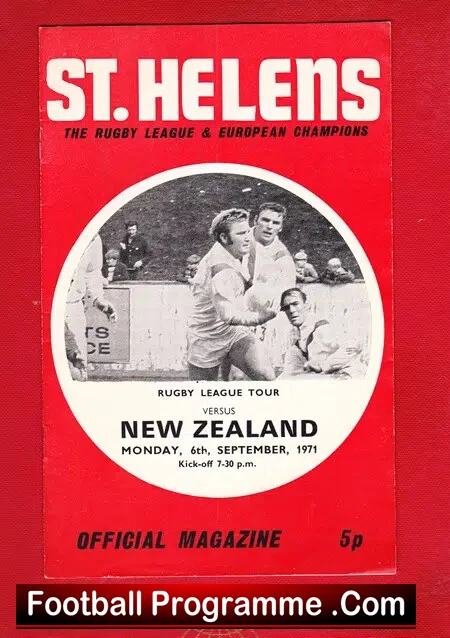 St Helens Rugby v New Zealand 1971 - NZ Tour