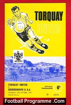 Torquay United v Bournemouth 1967