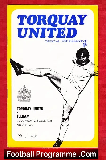 Torquay United v Fulham 1970