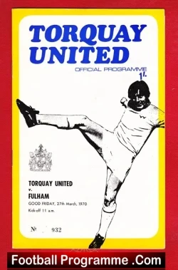 Torquay United v Fulham 1970