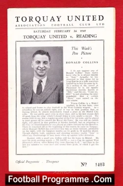 Torquay United v Reading 1949