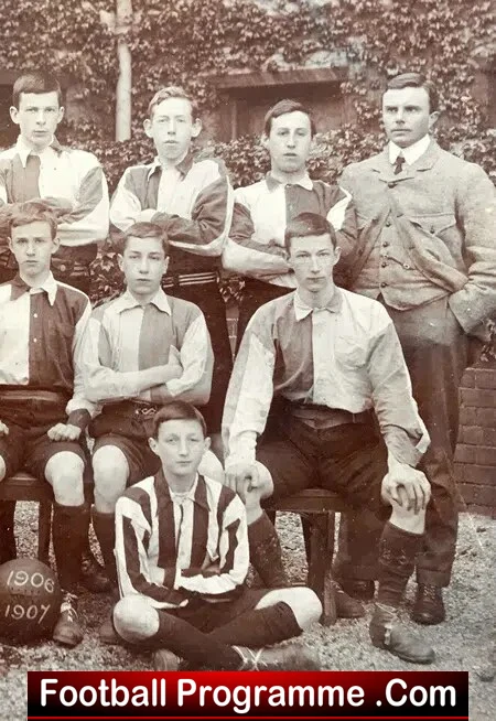 Wales Schoolboys Football Team Original Photograph 1906 - 1907