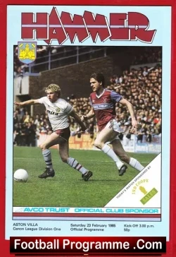 West Ham United v Aston Villa 1985