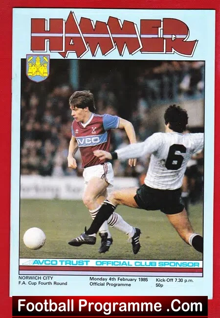 West Ham United v Norwich City 1985 – FA Cup