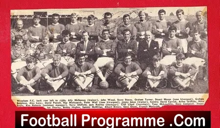 Wrexham Football Club Multi Signed Team Squad Picture 1960s