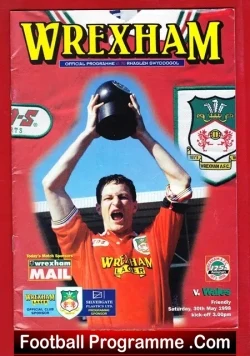 Wrexham v Wales 1998 - Friendly Match - football programme