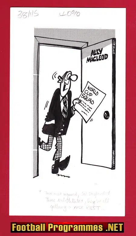 Rod McLeod Football Cartoon Artwork – Genuine Art Drawing – 5