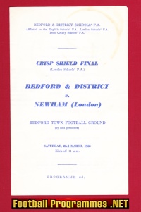 Bedford & District v Newham 1968 – Schoolboys Shield Cup Final
