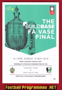 Chertsey Town v Cray Valley 2019 – FA Vase Cup Final Wembley
