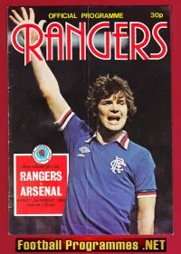 Glasgow Rangers v Arsenal 1980 - Friendly Challenge Match