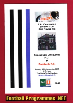 Salisbury Athletic v Paddock 2009 – Sunday Cup