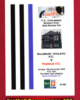 Salisbury Athletic v Paddock 2009 – Sunday Cup
