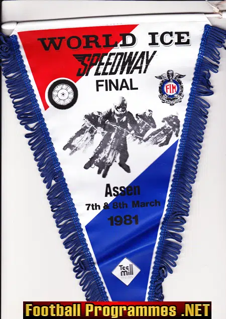 World ICE Speedway Final Pennant Flag 1981 – Assen Holland