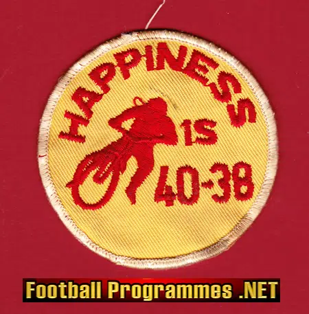 Speedway Badge Cloth Patch - Happiness Is 40 38 - 1980's