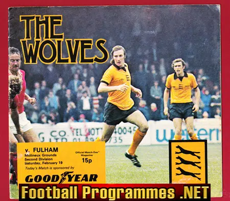 Wolves Wolverhampton v Fulham 1977
