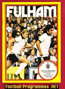 Fulham v Bolton Wanderers 1977 - George Best + Rodney Marsh