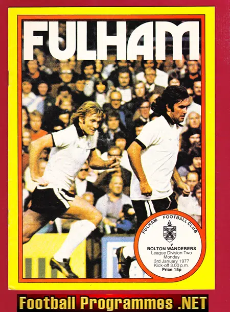 Fulham v Bolton Wanderers 1977 - George Best + Rodney Marsh