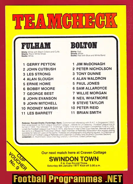 Fulham v Bolton Wanderers 1977 - George Best + Rodney Marsh