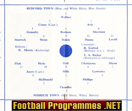 Bedford Town v Wisbech Town 1962 - FA Cup