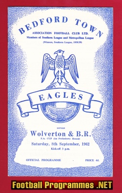 Bedford Town v Wolverton Town 1962 – FA Cup Prelims
