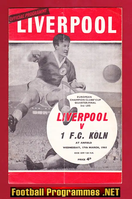 Liverpool v Koln 1965 - European Cup Quarter Final
