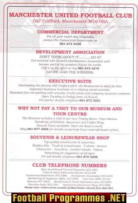 Manchester United v Liverpool 1992 - Reserves Match