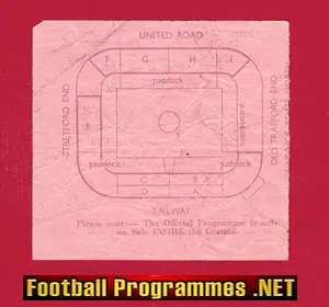 AC Milan v Manchester United 1969 - Ticket CCTV Old Trafford