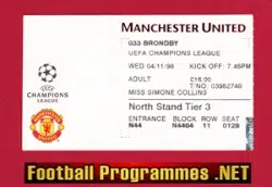 Manchester United v Inter Milan 1999 - Treble Season Ticket