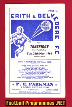 Erith Belverdale v Tonbridge 1964 – Kent Floodlit Cup