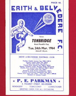 Erith Belverdale v Tonbridge 1964 – Kent Floodlit Cup