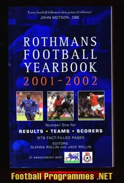 Rothmans Football Yearbook 2001 - 2002 = 32nd Year