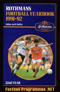 Rothmans Football Yearbook 1991 - 1992 = 22nd Year