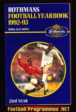 Rothmans Football Yearbook 1992 - 1993 = 23rd Year